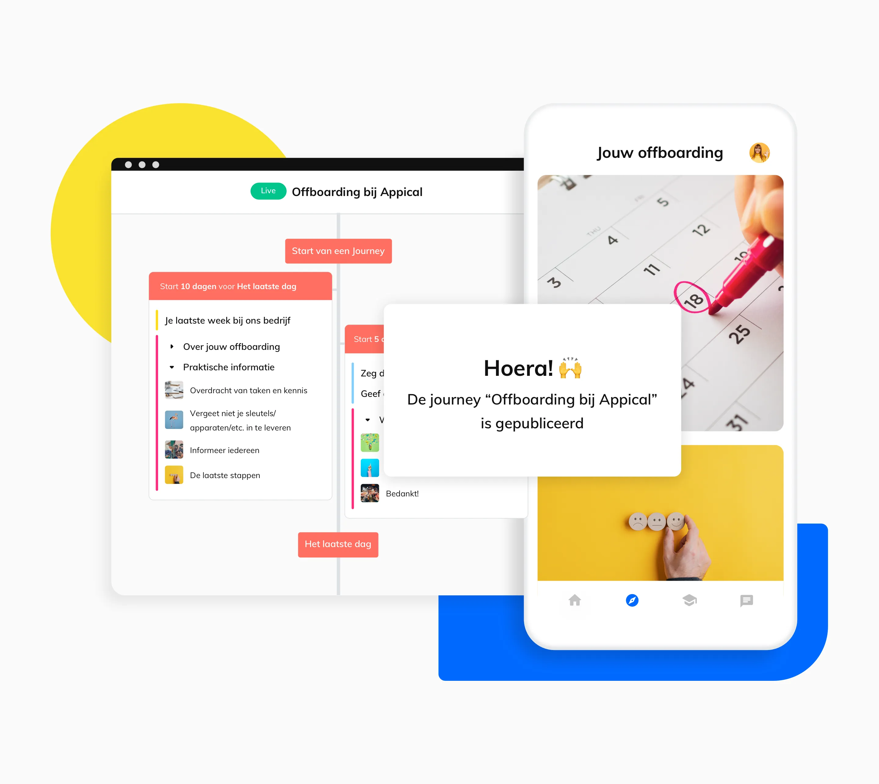 Offboarding platform mockup