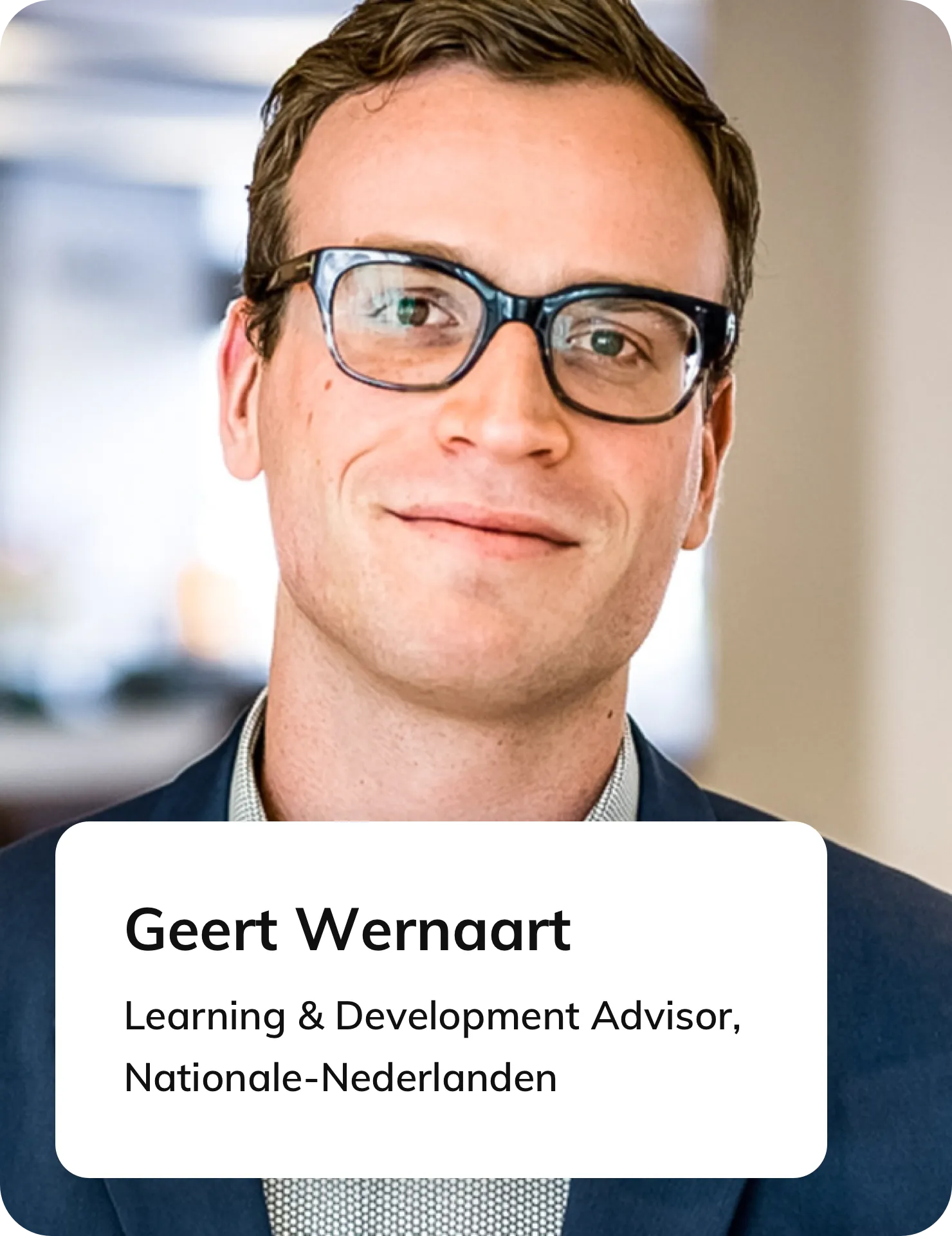 Learning & Development Advisor Geert Wernaart van Nationale Nederlanden