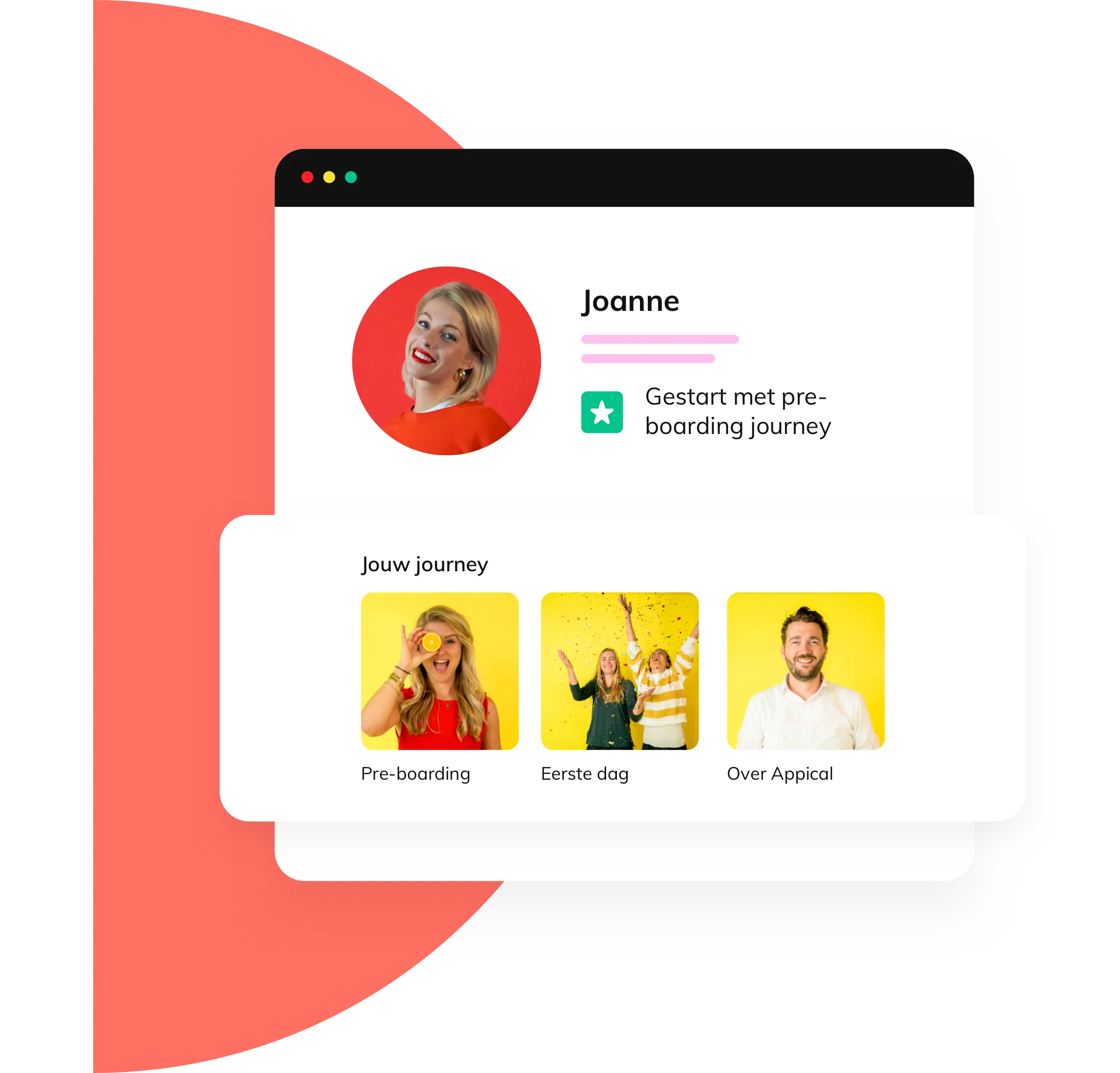 Preboarding pagina in de app
