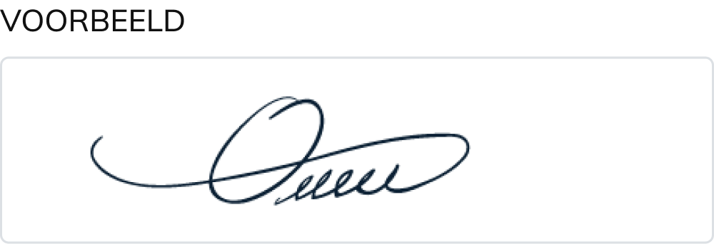 Een handtekening